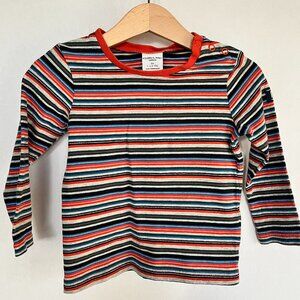 Polarn O. Pyret: Striped GOTS Long Sleeve Shirt: 1-1.5Yrs (86cm)